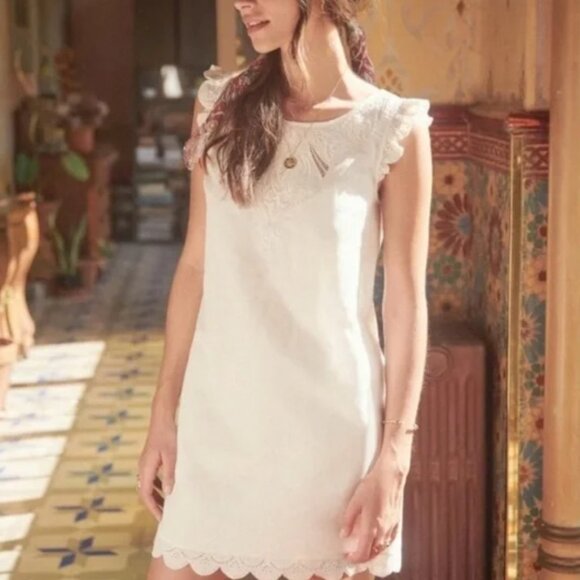 Sezane Margot Dress in Ecru size 34 - Picture 3 of 4